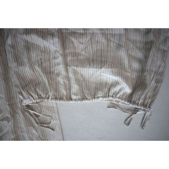 ATM Women's Sz S Beige Striped Pleated Cropped Pants & Sz M Sleeveless Top - Picture 7 of 16